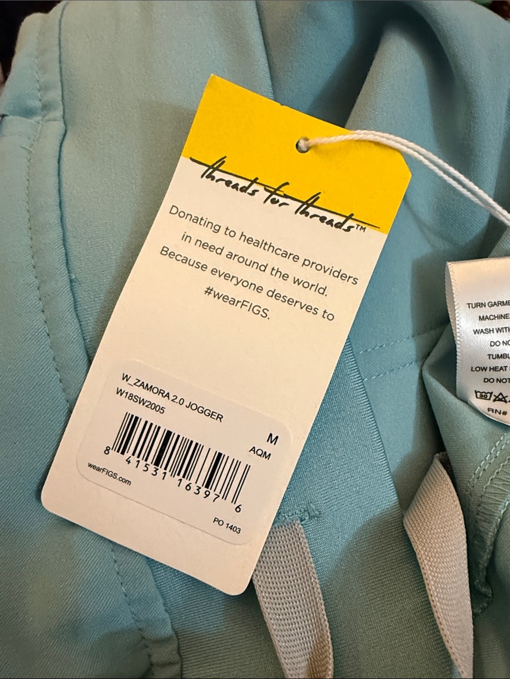 Figs Aquamarine PO 1403 Zamora Scrub Jogger Pants - Picture 6 of 6
